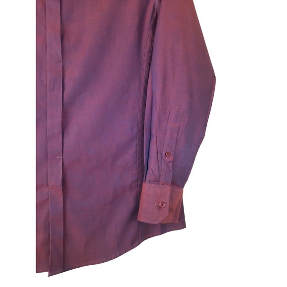 International Concepts Mens Iridescent Red Blue Long Sleeve Button Up Shirt M - Picture 5 of 13